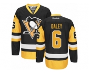 Women's Reebok Pittsburgh Penguins #6 Trevor Daley Premier Black Gold Third NHL Jersey