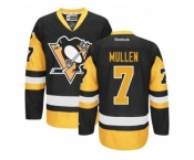 Women's Reebok Pittsburgh Penguins #7 Joe Mullen Premier Black Gold Third NHL Jersey