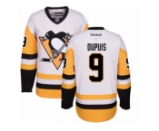 Women's Reebok Pittsburgh Penguins #9 Pascal Dupuis Premier White Away NHL Jersey