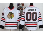 NHL Chicago Blackhawks #00 Griswold white 2015 Stanley Cup Champions jerseys