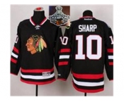 NHL Chicago Blackhawks #10 Patrick Sharp Black 2014 Stadium Series 2015 Stanley Cup Champions jerseys