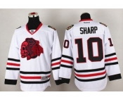 NHL Chicago Blackhawks #10 Patrick Sharp White(Red Skull) Stitched Jerseys NHL Chicago Blackhawks #10 Patrick Sharp White(Red Skull) Stitched Jerseys