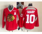 NHL Chicago Blackhawks #10 Patrick Sharp red Practice 2015 Stanley Cup Champions jerseys