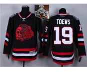 NHL Chicago Blackhawks #19 Jonathan Toews Black(Red Skull) 2014 Stadium Series 2015 Stanley Cup Champions jerseys NHL Chicago Blackhawks #19 Jonathan Toews Black(Red Skull) 2014 Stadium Series 2015 Stanley Cup Champions jerseys