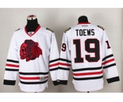 NHL Chicago Blackhawks #19 Jonathan Toews White(Red Skull) Stitched Jerseys NHL Chicago Blackhawks #19 Jonathan Toews White(Red Skull) Stitched Jerseys