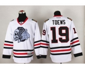 NHL Chicago Blackhawks #19 Jonathan Toews White(White Skull) Stitched Jerseys NHL Chicago Blackhawks #19 Jonathan Toews White(White Skull) Stitched Jerseys