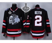 NHL Chicago Blackhawks #2 Duncan Keith Black(White Skull) 2014 Stadium Series 2015 Stanley Cup Stitched Jerseys NHL Chicago Blackhawks #2 Duncan Keith Black(White Skull) 2014 Stadium Series 2015 Stanley Cup Stitched Jerseys