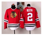 NHL Chicago Blackhawks #2 Duncan Keith Red 2014 Stadium Series 2015 Stanley Cup Champions jerseys