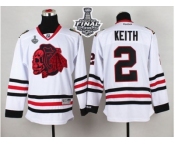 NHL Chicago Blackhawks #2 Duncan Keith White(Red Skull) 2015 Stanley Cup Stitched Jerseys NHL Chicago Blackhawks #2 Duncan Keith White(Red Skull) 2015 Stanley Cup Stitched Jerseys