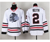 NHL Chicago Blackhawks #2 Duncan Keith White(White Skull) Stitched Jerseys NHL Chicago Blackhawks #2 Duncan Keith White(White Skull) Stitched Jerseys