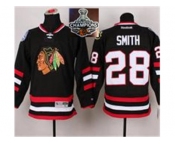 NHL Chicago Blackhawks #28 Ben Smith Black 2014 Stadium Series 2015 Stanley Cup Champions jerseys