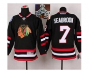 NHL Chicago Blackhawks #7 Brent Seabrook Black 2014 Stadium Series 2015 Stanley Cup Champions jerseys