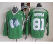 NHL Chicago Blackhawks #81 Marian Hossa Green Practice 2015 Stanley Cup Champions jerseys NHL Chicago Blackhawks #81 Marian Hossa Green Practice 2015 Stanley Cup Champions jerseys