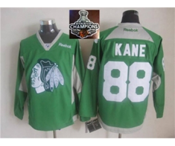 NHL Chicago Blackhawks #88 Patrick Kane Green Practice 2015 Stanley Cup Champions jerseys