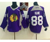 NHL Chicago Blackhawks #88 Patrick Kane Purple Practice 2015 Stanley Cup Champions jerseys
