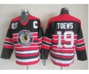 nhl jerseys chicago blackhawks #19 toews black-red[75th][patch C]