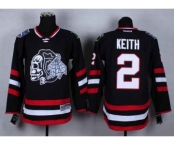 nhl jerseys chicago blackhawks #2 keith black-1[2014 new stadium][the skeleton head]