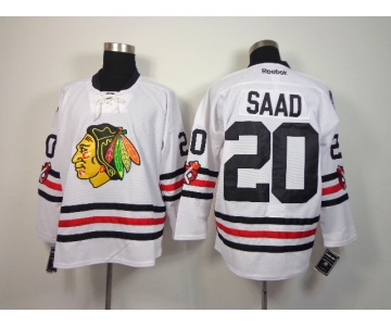 nhl jerseys chicago blackhawks #20 saad white[2015 new classic]