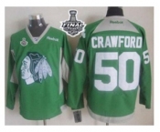 nhl jerseys chicago blackhawks #50 crawford green[2015 new][2015 stanley cup]