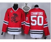 nhl jerseys chicago blackhawks #50 crawford red-1[the skeleton head][2015 stanley cup]