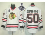 nhl jerseys chicago blackhawks #50 crawford white[2015 stanley cup]