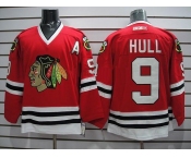 nhl jerseys chicago blackhawks #9 hull red ccm