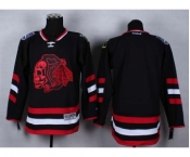 nhl jerseys chicago blackhawks blank black[2014 Stadium Series][the skeleton head]