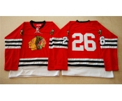 nhl jerseys mitchell and ness 1960-61 chicago blackhawks #26 noname red [throwback]