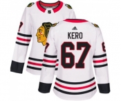 Women Adidas Chicago Blackhawks #67 Tanner Kero Authentic White Away NHL Jersey