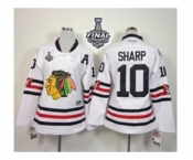 women nhl jerseys chicago blackhawks #10 sharp white[2015 winter classic][2015 stanley cup][patch A]