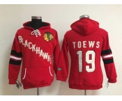 women nhl jerseys chicago blackhawks #19 toews red[pullover hooded sweatshirt]