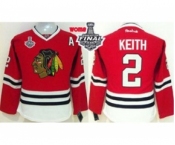 women nhl jerseys chicago blackhawks #2 keith red[2015 stanley cup][patch A]