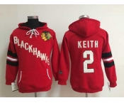 women nhl jerseys chicago blackhawks #2 keith red[pullover hooded sweatshirt]