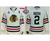 women nhl jerseys chicago blackhawks #2 keith white[2015 winter classic][2015 stanley cup][patch A]
