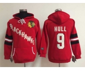 women nhl jerseys chicago blackhawks #9 hull red[pullover hooded sweatshirt]