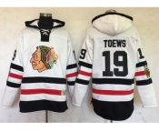 Chicago Blackhawks #19 Jonathan Toews White Sawyer Hooded Sweatshirt 2017 Winter Classic Stitched NHL Jersey