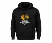 Chicago Blackhawks Majestic Black Critical Victory VIII Fleece Hoodie