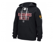 Chicago Blackhawks Reebok Stitch Black Em Up Lace Hoodie