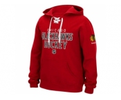 Chicago Blackhawks Reebok Stitch Red Em Up Lace Hoodie