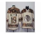 Men's Chicago Blackhawks #19 Jonathan Toews Cream Camo Stitched NHL Jersey