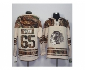 Men's Chicago Blackhawks #65 Andrew Shaw Cream Camo Stitched NHL Jersey