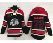 Men's Chicago Blackhawks #72 Artemi Panarin Black Sawyer Hooded Sweatshirt Stitched NHL Jersey