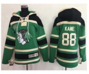 Men's Chicago Blackhawks #88 Patrick Kane Green Sawyer Hooded Sweatshirt Stitched NHL Jersey