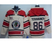 nhl jerseys chicago blackhawks #86 teravainen red-cream[pullover hooded sweatshirt]