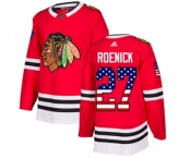 Youth Adidas Chicago Blackhawks #27 Jeremy Roenick Authentic Red USA Flag Fashion NHL Jersey