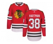Youth Adidas Chicago Blackhawks #38 Ryan Hartman Authentic Red Home NHL Jersey