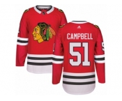 Youth Adidas Chicago Blackhawks #51 Brian Campbell Authentic Red Home NHL Jersey