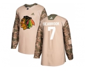 Youth Adidas Chicago Blackhawks #7 Brent Seabrook Camo Authentic 2017 Veterans Day Stitched NHL Jersey