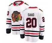 Youth Chicago Blackhawks #20 Brandon Saad Fanatics Branded White Away Breakaway NHL Jersey