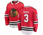 Youth Chicago Blackhawks #3 Pierre Pilote Fanatics Branded Red Home Breakaway NHL Jersey